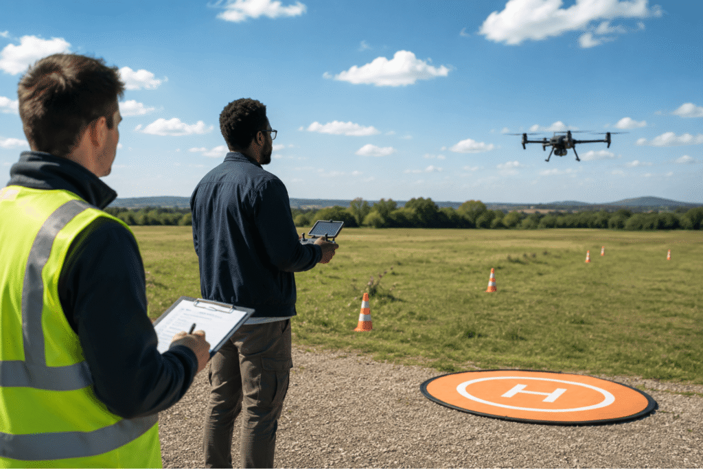 Évaluation finale de pilotage en formation drone professionnelle
