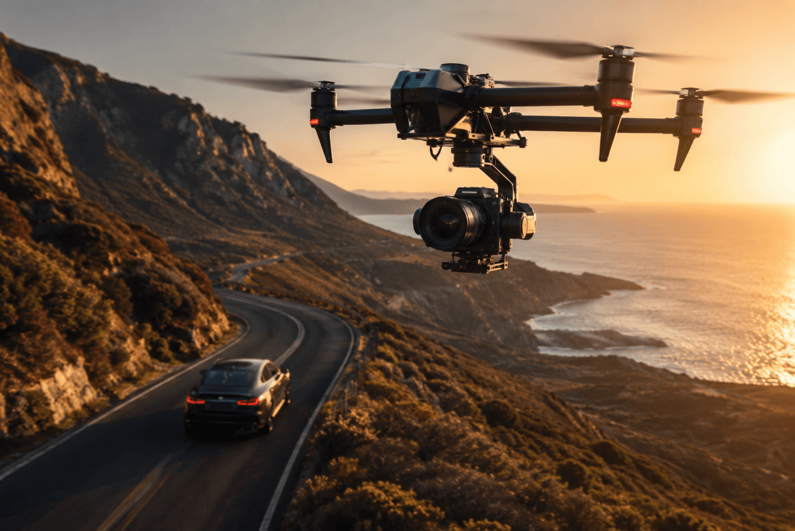 Prise de vue aérienne par drone en cadrage audiovisuel