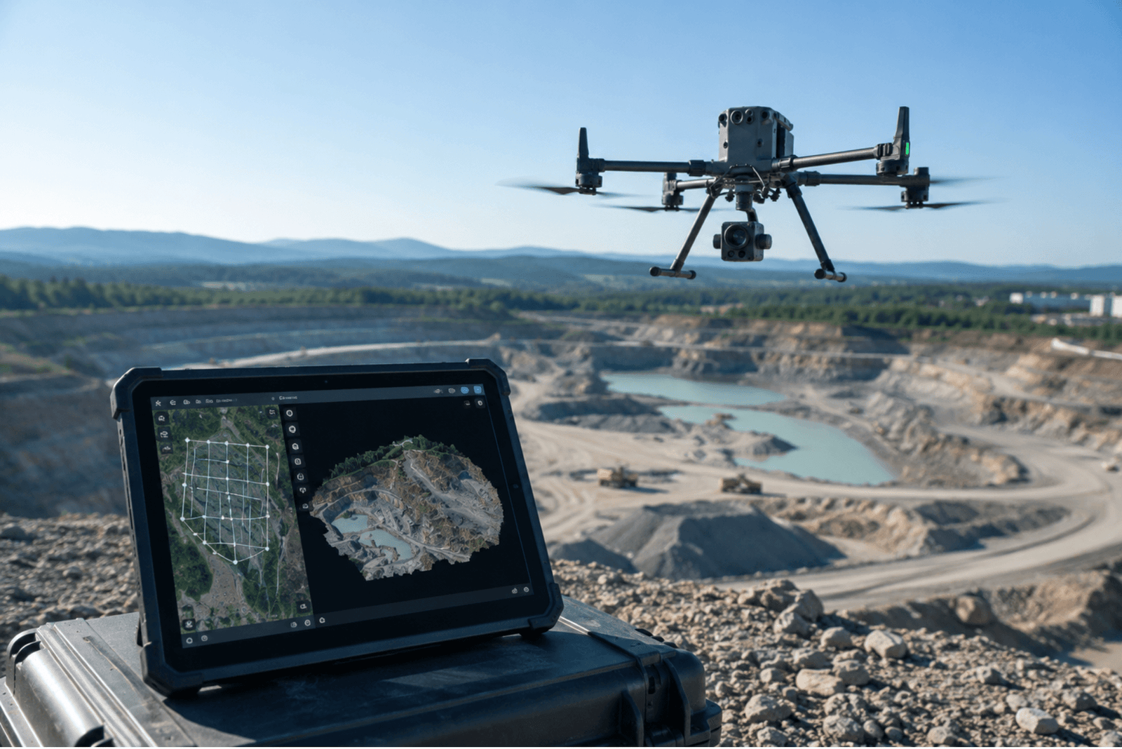 Relevé de terrain par drone pour la photogrammétrie et la modélisation 3D