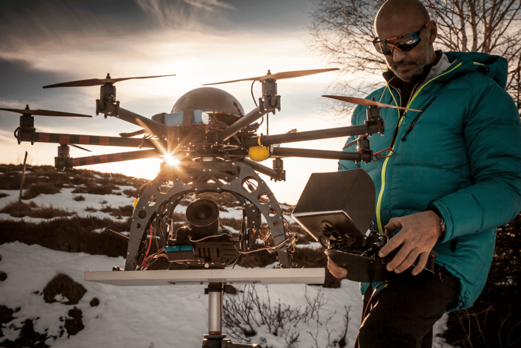 Personne en formation drone financée par l'Afdas