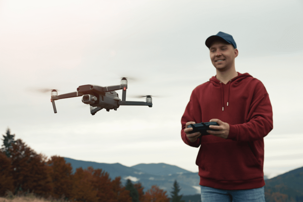 Demandeur d'emploi en formation drone financée par France Travail